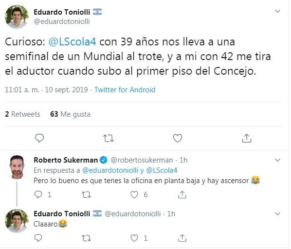 Cruce entre Toniolli, Sukerman y Scola