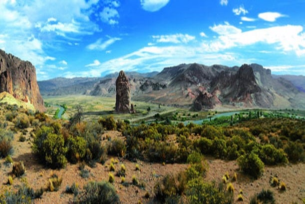 Piedra Parada, a unos 130 kilómetros de Esquel. Lugar turístico en crecimiento donde se disputará una nuevo edición del Cross.