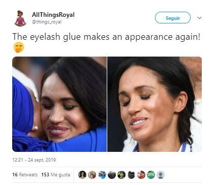 Meghan Markle fue criticada en las redes sociales por sus pestañas postizas