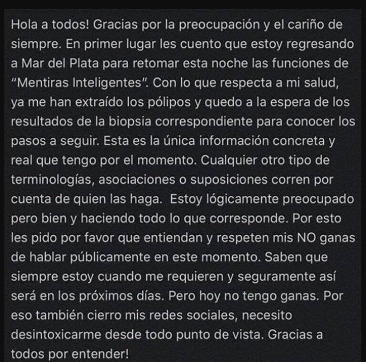 Preocupado por su salud, Fede Bal cerró sus redes sociales para "desintoxicarse"