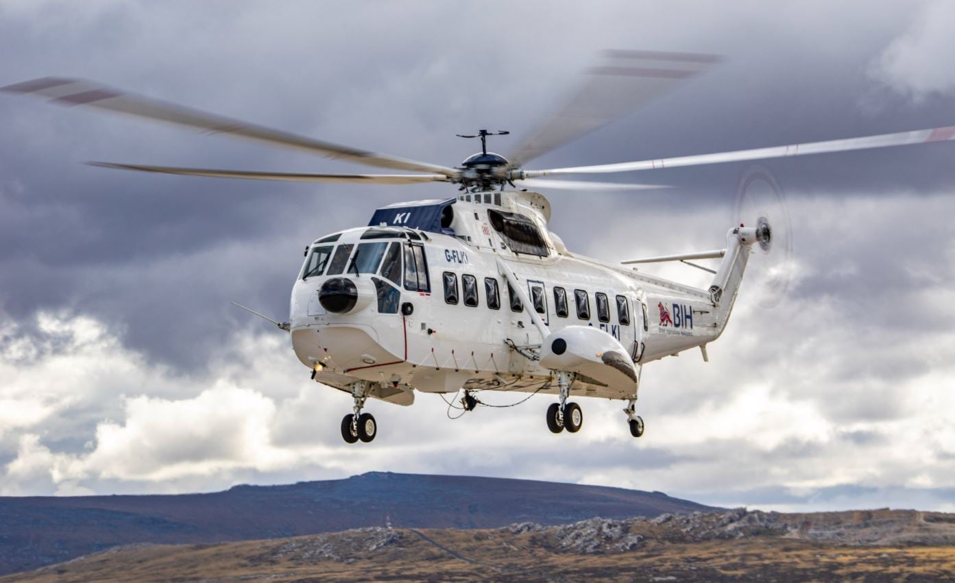 Malvinas reciben una unidad  Sikorsky S61N matrícula G-FLKI. Será utilizado como helicóptero de apoyo en operaciones variadas.