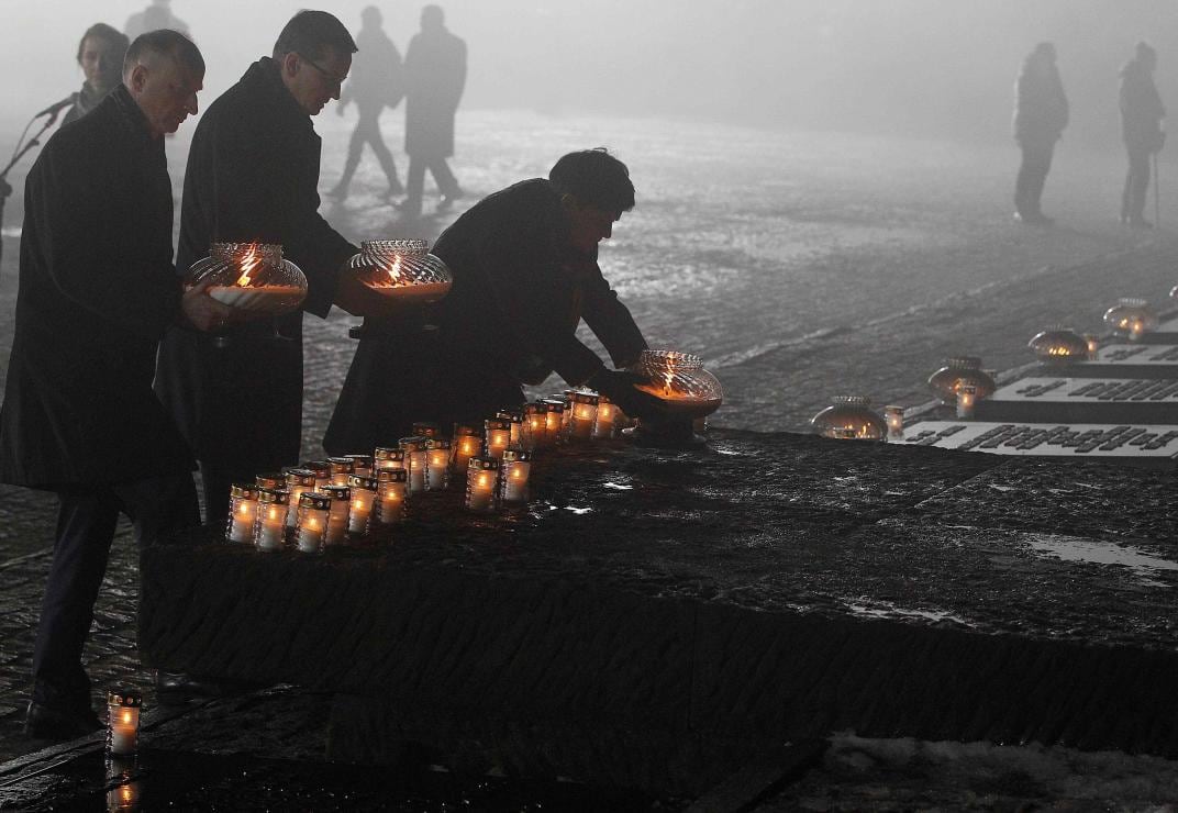 Conmemoración. El Día Internacional del Holocausto en Auschwitz. (DPA)