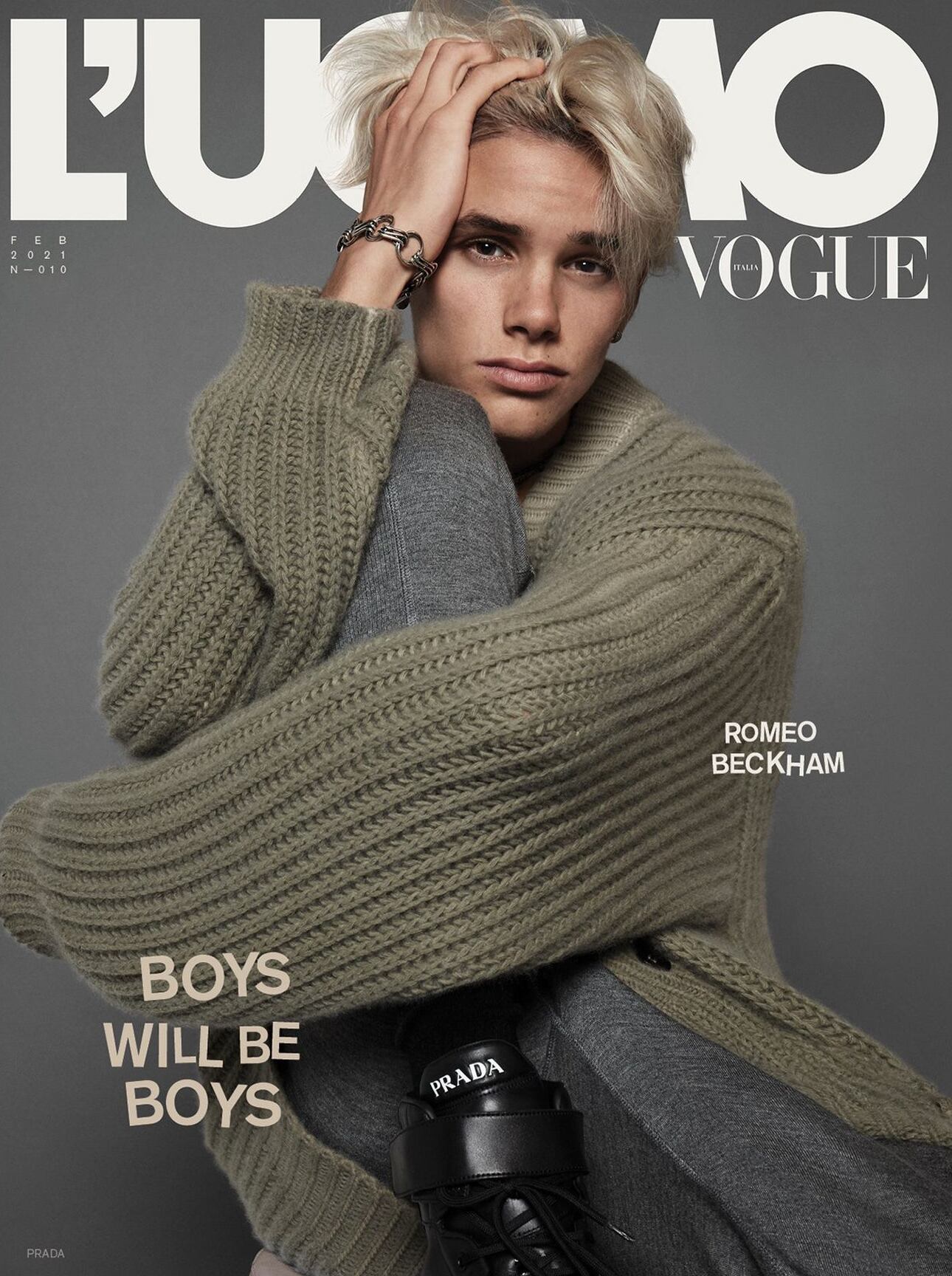 La portada que protagonizó Romeo Beckham.