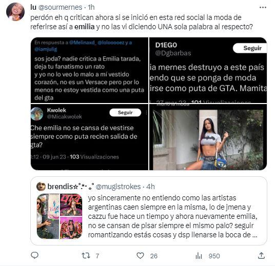 Emilia Mernes generó polémica con la portada de “GTA.mp3” y la compararon con Cazzu y Jimena Barón