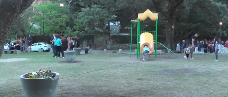 Plaza de Biella en donde Georgina paseaba junto a sus hijos recién nacidos.