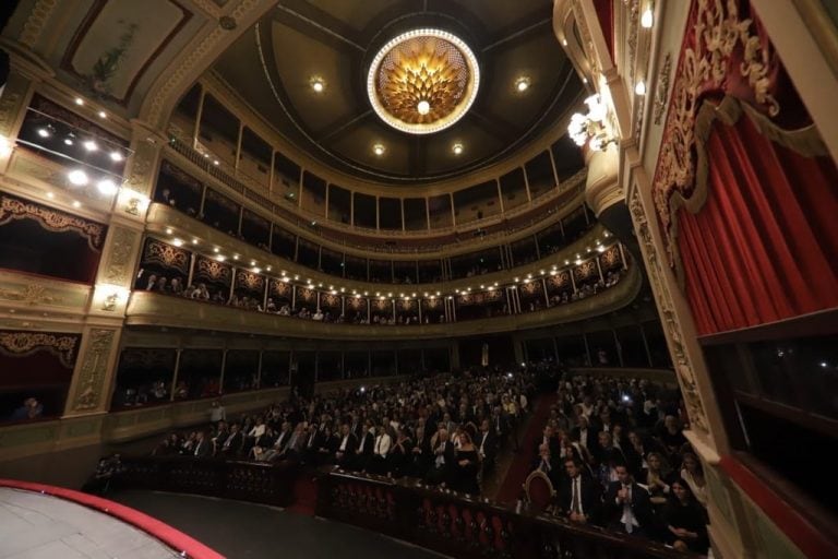 Así quedó el renovado Teatro del Libertador San Martín en Córdoba. (Prensa Gobierno)