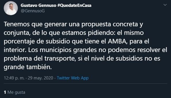 El intendente de Bariloche se refirió sobre la propuesta para mejorar la situación del transporte (web).