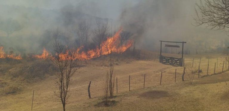 Incendio en Traslasierra