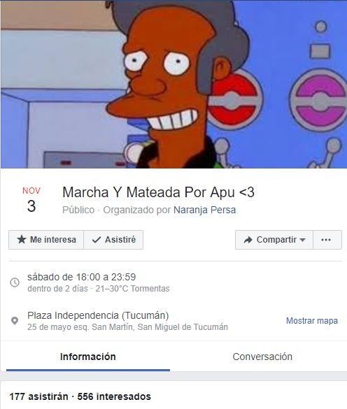 El evento fue creado en Facebook, dónde ya varias personas anunciaron que irán.