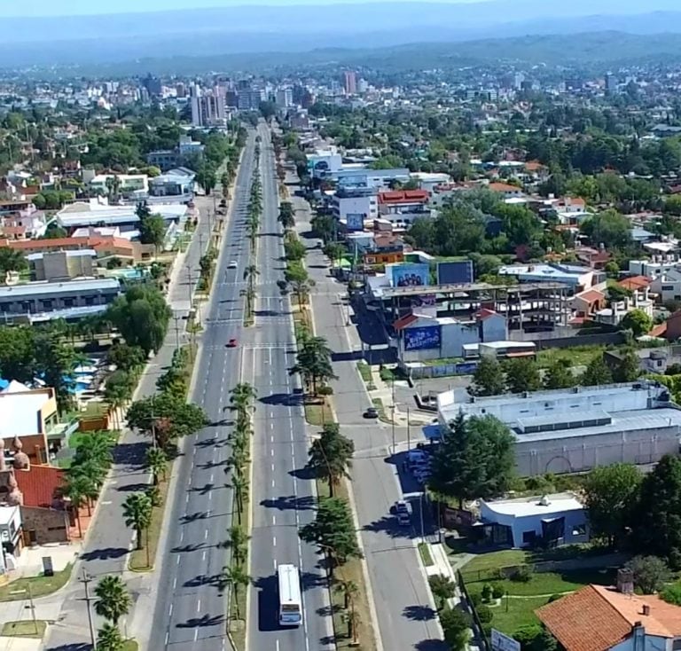 Carlos Paz en cuarentena, vista desde el cielo.