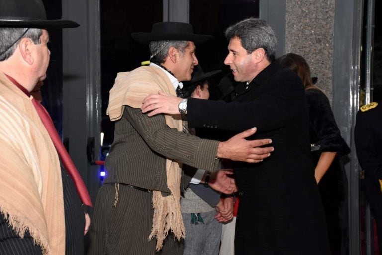 Sergio Uñac, en su arribo al Auditorio.