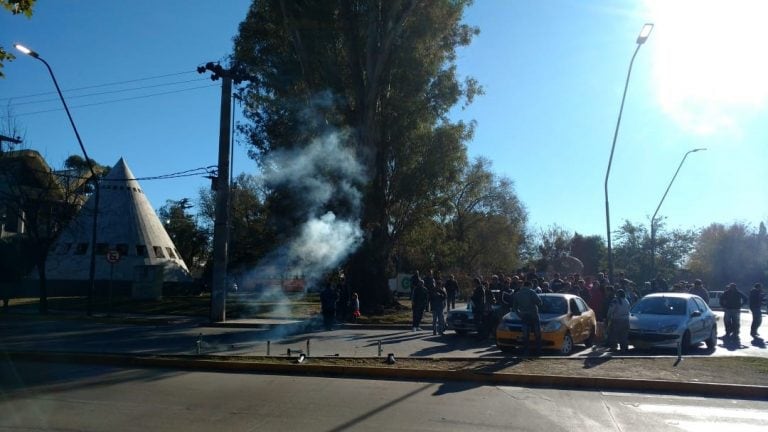 La protesta se lleva a cabo en la zona del CPC de Argüello.