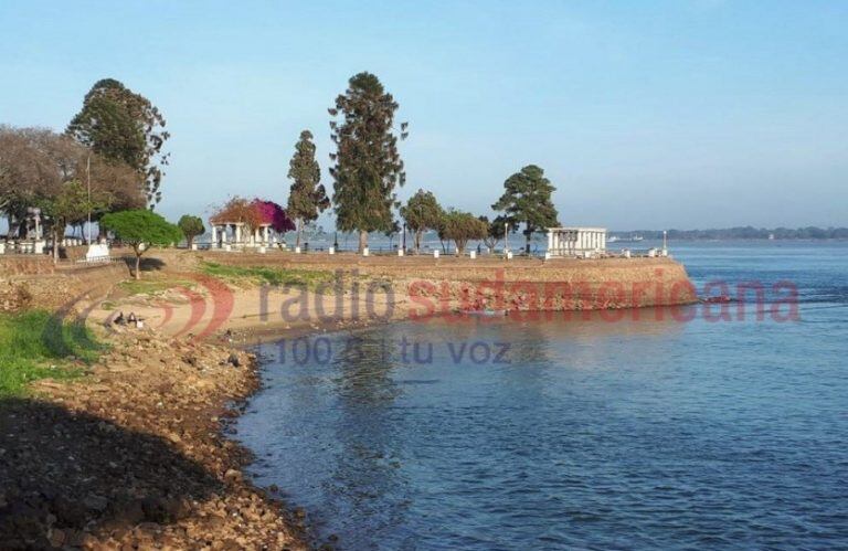 Bajante del río Paraná. (Foto: Radio Sudamericana)