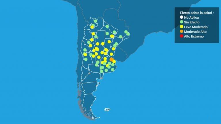 Alerta naranja en Buenos Aires. (SMN)