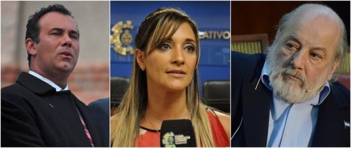 Bonadio (derecha) llamó a indagatoria por la causa Girsu a Panzardi (centro) y Capitnich (izquierda).