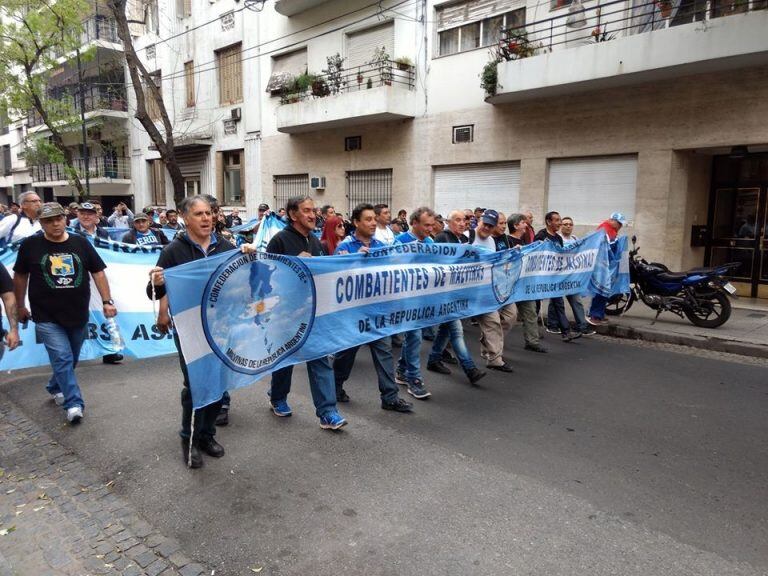 Miembros de la Confederacion de Combatientes de Malvinas de la República Argentina. (2018)