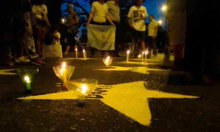 Marcha a un año de la muerte de Damián Orgaz.