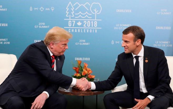 Trump saluda a Macron