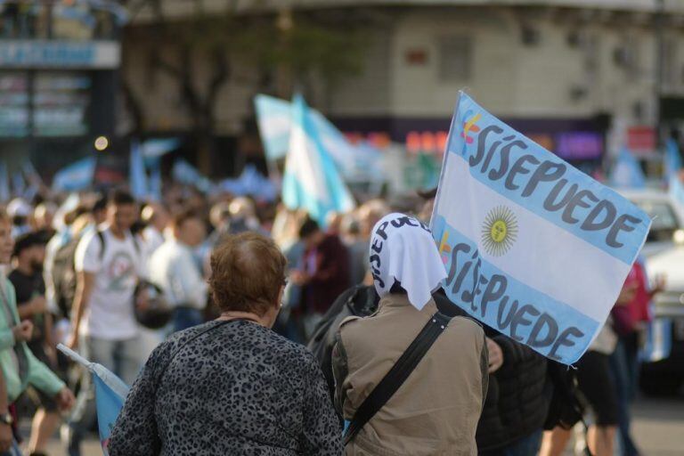 Movilización "Sí se puede" al obelisco. (Foto:VíaPais)