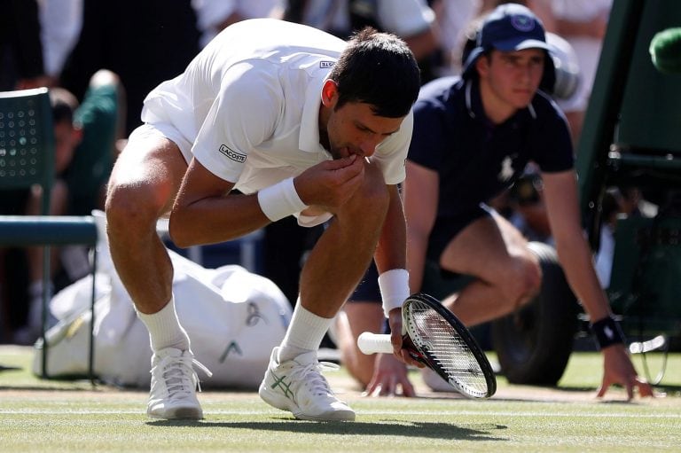 Nole festejó de una manera muy particular