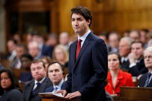 Canada's Prime Minister Justin Trudeau delivers a statement on a deadly shooting at a Quebec City mosque, in the House of Commons on Parliament Hill in Ottawa, Ontario, Canada, January 30, 2017. REUTERS/Chris Wattie