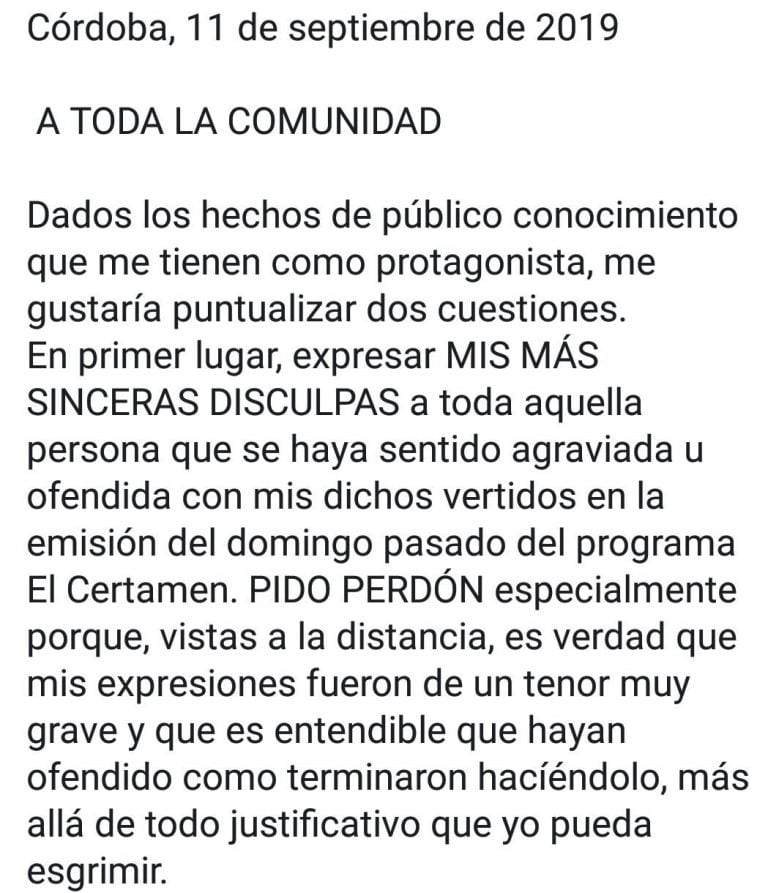 Hernán Espinosa renunció a ser jurado de El Certamen, el programa que se emite por El Doce.