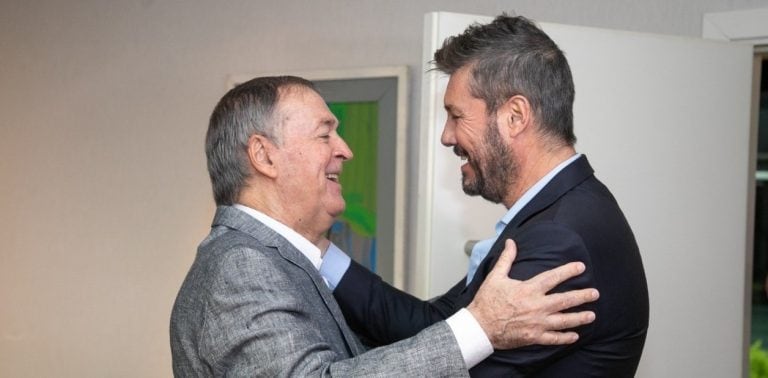 Marcelo Tinelli y Juan Schiaretti.