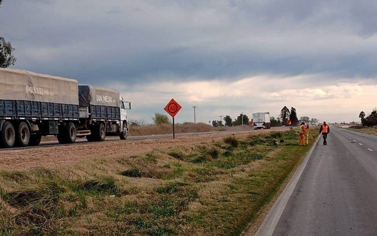 Desvío por Susana por autopista de la ruta 34