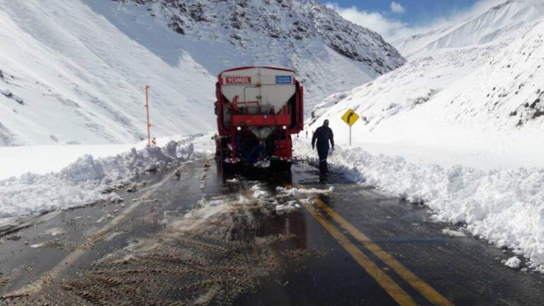 Así estaba el Paso Pehuenche en Malargüe