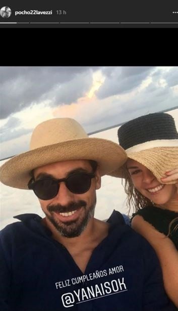 Saludo de Lavezzi a su novia