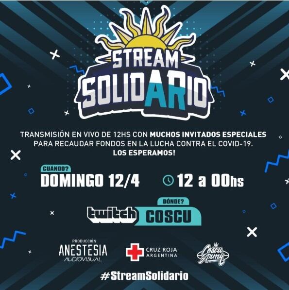 El Stream Solidario que se hizo este año por el coronavirus.