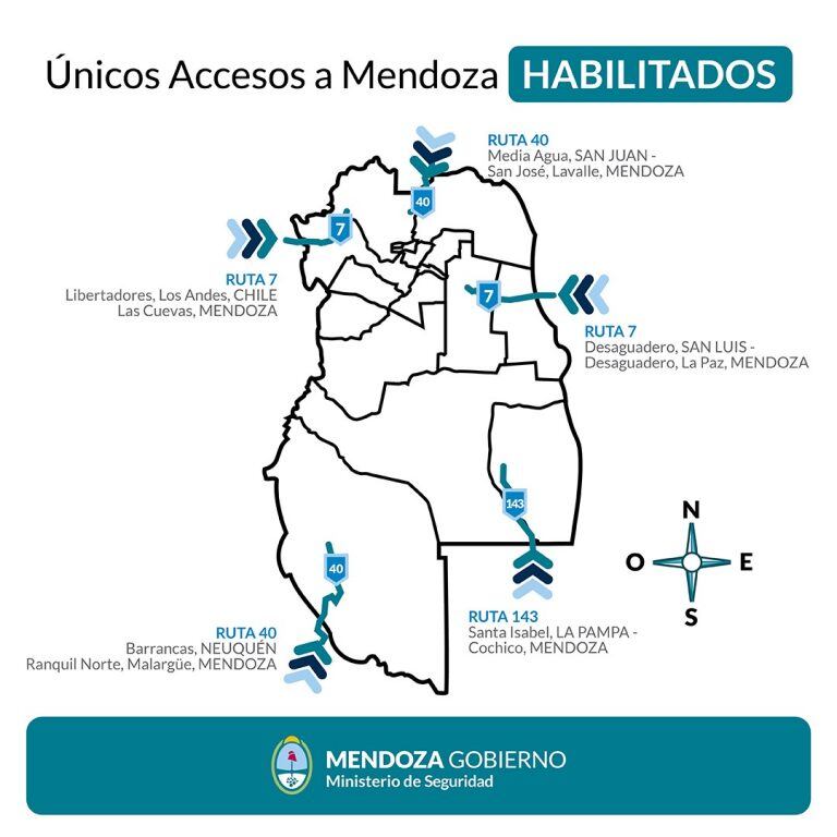 operativo de seguridad ingresos a Mendoza