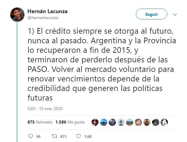 Hernán Lacunza. (Twitter)