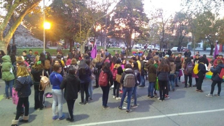 Movilización en las calles de Villa Mercedes. Foto: El Diario de la República