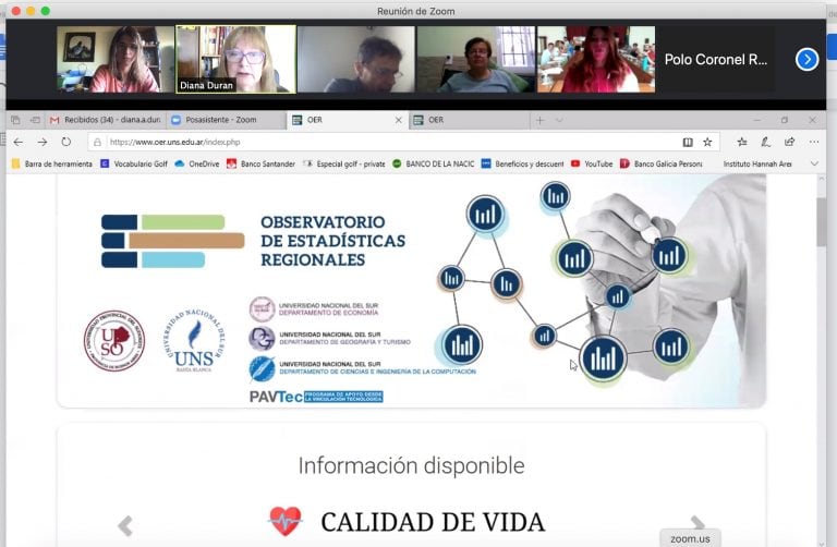 Los concejales accedieron a estadísticas que contiene la página web del Observatorio de Estadísticas Regionales del Sudoeste