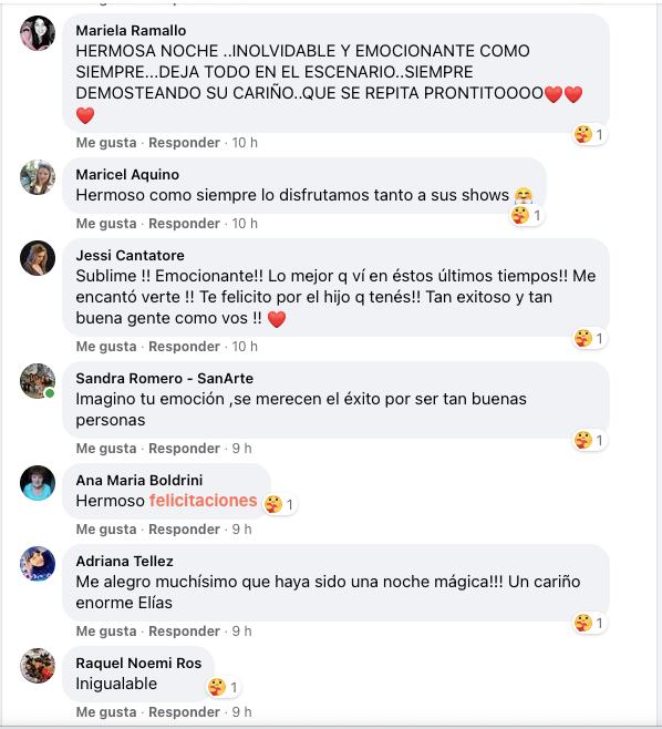 Algunos de los comentarios positivos sobre el Show de Elías en Sala Lavardén