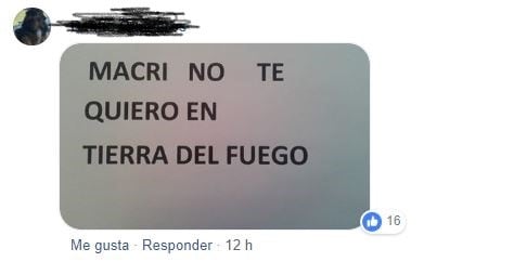 Escrache a Macri en Tierra del Fuego