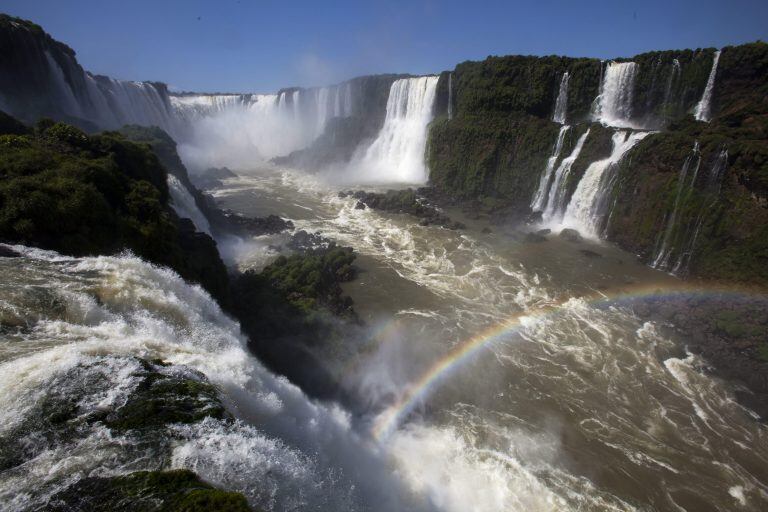 Corazón del Parque Nacional de Iguazú, en Foz de Iguazú: la Garganta del Diablo. (EFE)