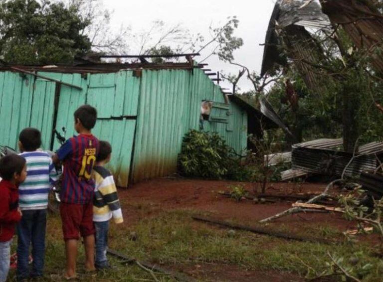 Temporal en Colonia Yapeyú. (Foto: El Territorio)