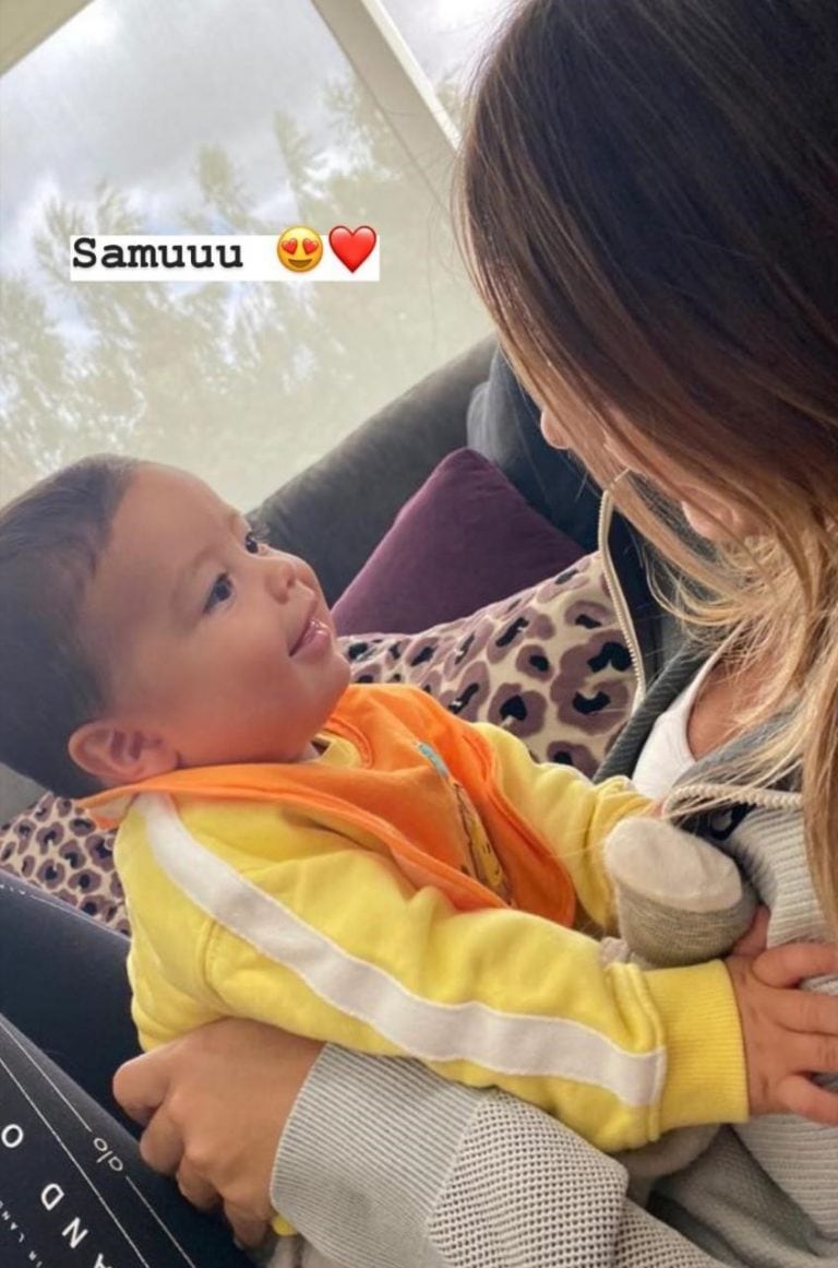 Shannon de Lima y Samuel, el hijo de James Rodríguez (Foto: Instagram)