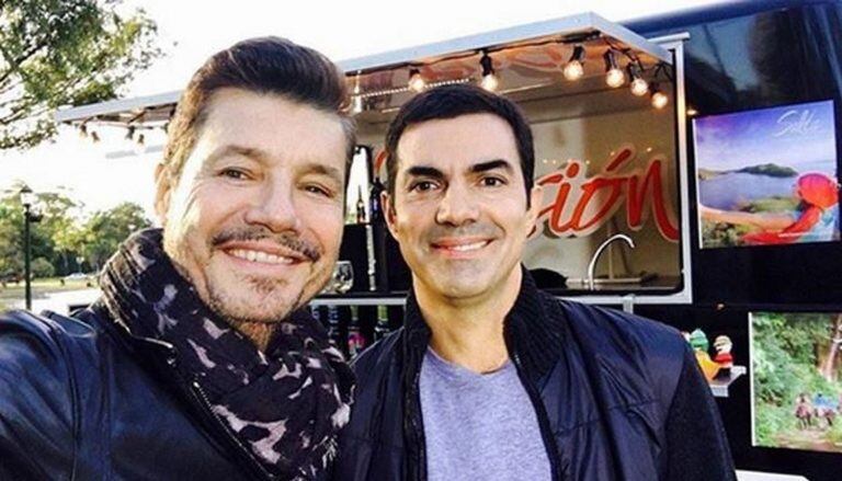 Marcelo Tinelli junto a Juan Manuel Urtubey en la presentación del Bailando 2018