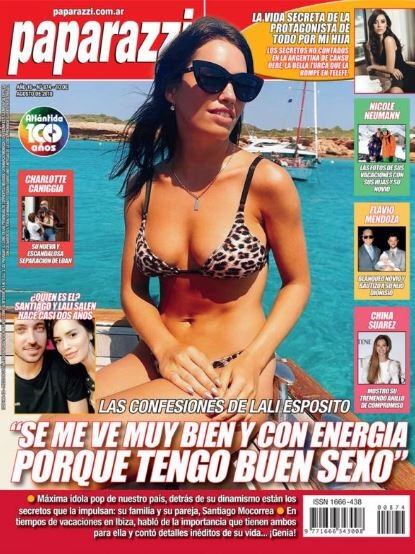 La tapa de Paparazzi con la confesión de Lali Espósito.