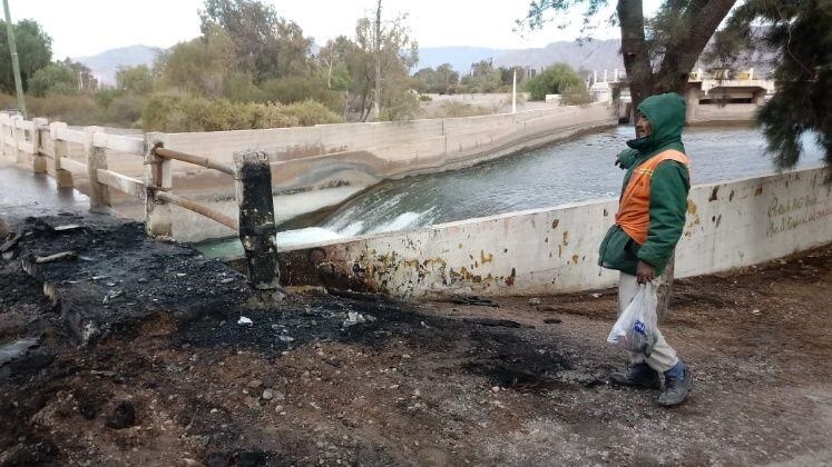 El lugar donde se produjo el siniestro: dique partidor San Emiliano.