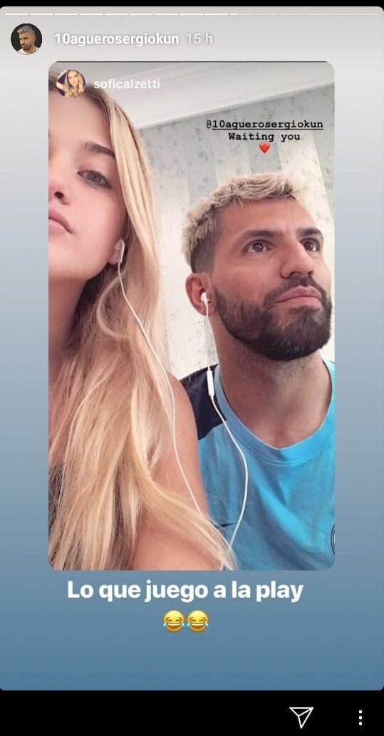 Sofía Cazetti y el Kun Agüero (Instagram)