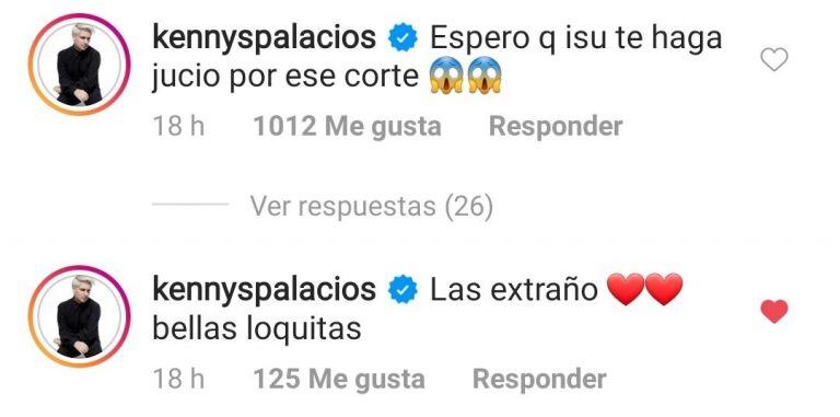 La respuesta de Kenny Palacios. (Instagram/@wanda_icardi)