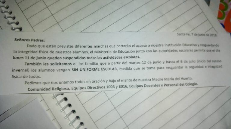 La escuela donde asistía la joven toman medidas preventivas. (LT10)