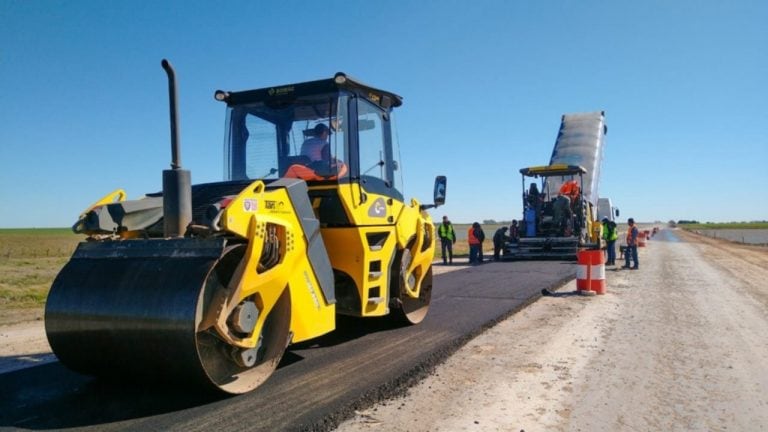 Comenzó la pavimentación del alteo en el kilómetro 608