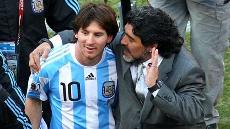 Messi y Maradona. Los Mejores.