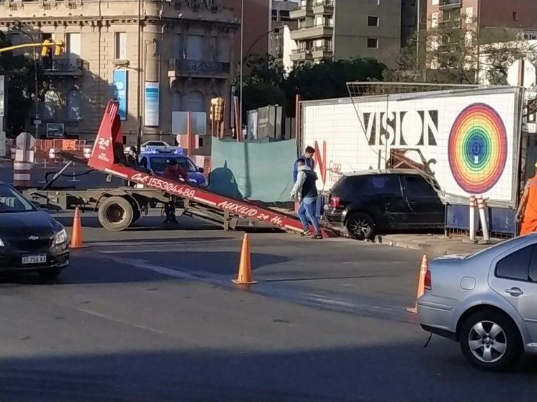 Choque en Plaza España.