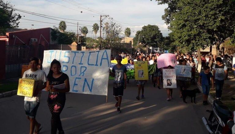 Marcha pidiendo justicia por Belén. (Web)